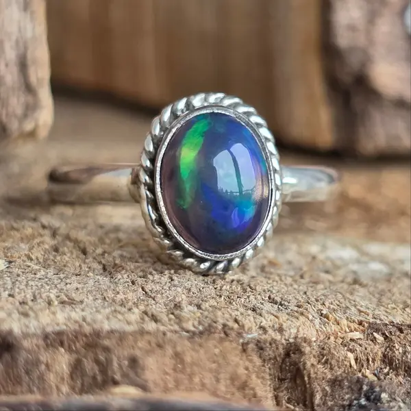 Inel argint opal etiopian | Model 5