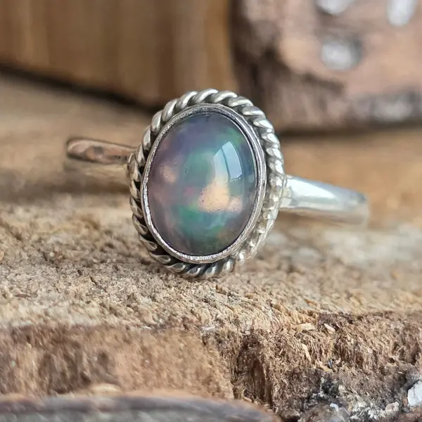 Inel argint opal etiopian | Model 7