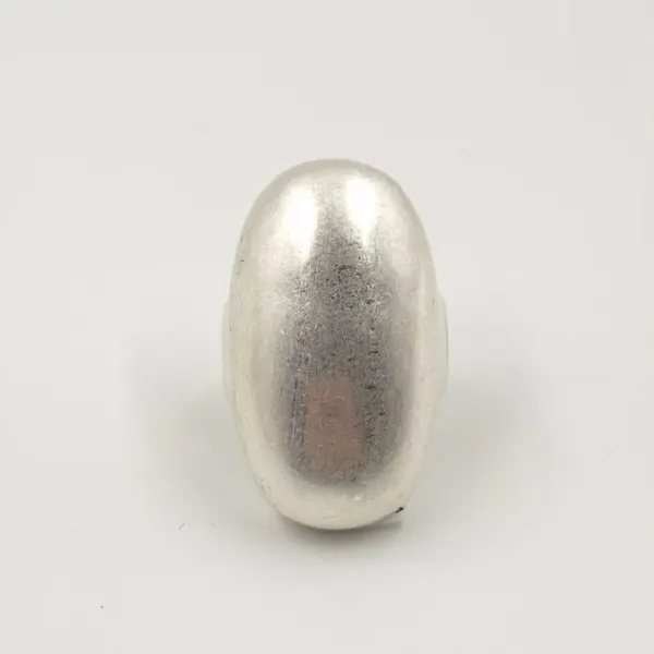Inel dama reglabil argintiu cu design oval