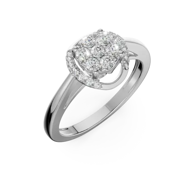 Inel de logodna din aur alb cu diamante de 0.25ct
