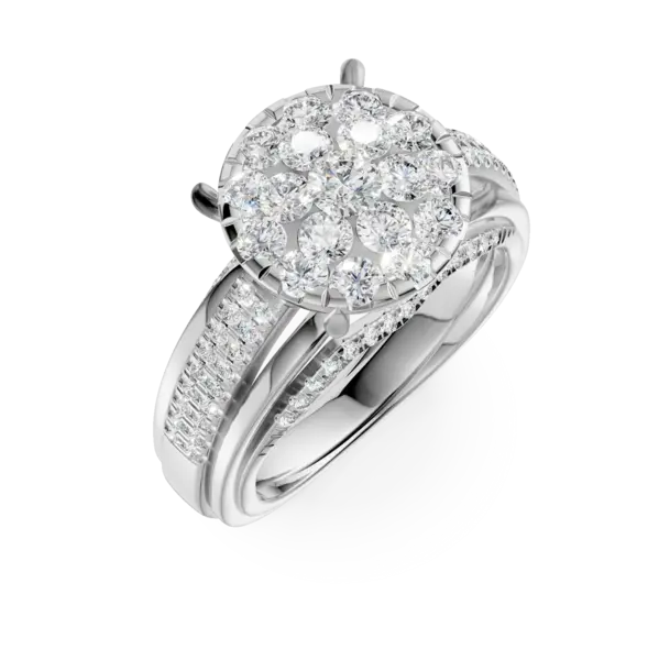 Inel de logodna din aur alb cu diamante de 0.8ct