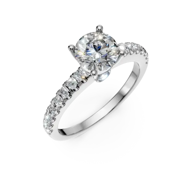 Inel de logodna din aur alb cu diamante de 1.5ct