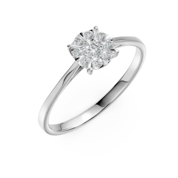 Inel de logodna din aur galben cu diamante de 0.3ct