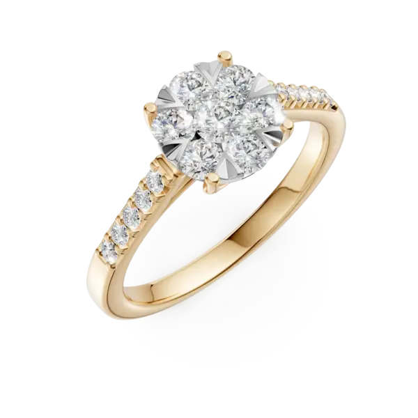 Inel de logodna din aur galben cu diamante de 0.5ct