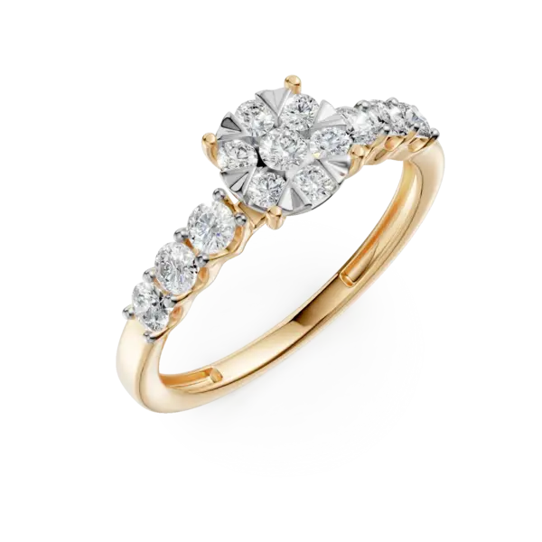 Inel de logodna din aur galben cu diamante de 0.8ct