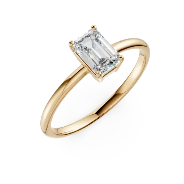 Inel de logodna din aur galben cu zirconia solitaire