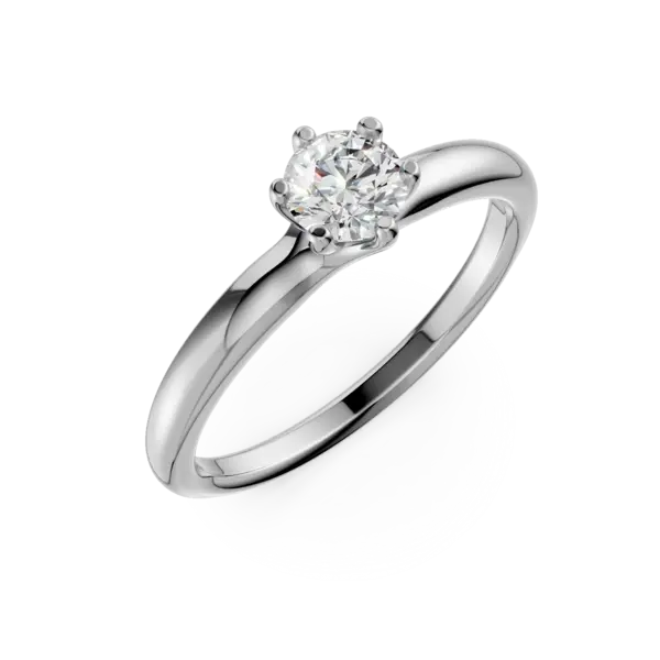 Inel de logodna din platina cu un diamant solitaire de 0.5ct