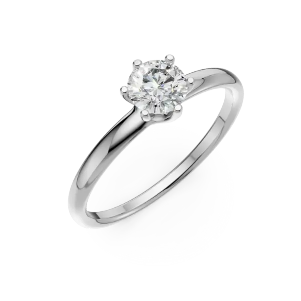 Inel de logodna din platina cu un diamant solitaire de 0.6ct