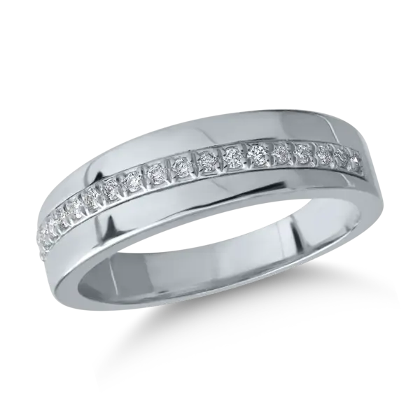 Inel din aur alb cu diamante de 0.11ct