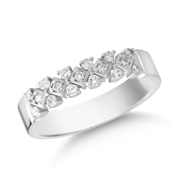 Inel din aur alb cu diamante de 0.2ct