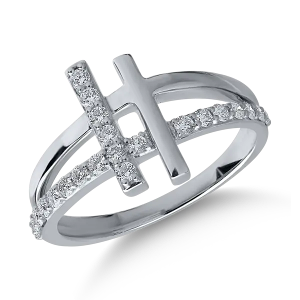 Inel din aur alb cu diamante de 0.307ct