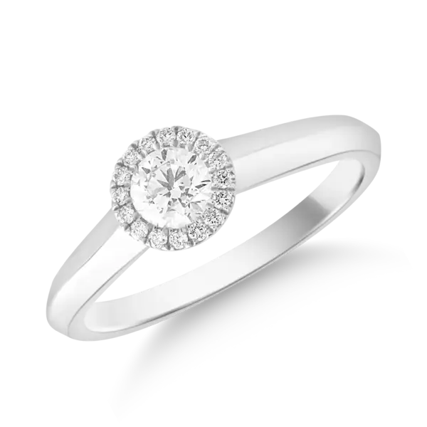 Inel din aur alb cu diamante de 0.35ct