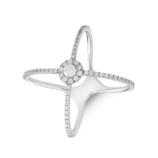 Inel din aur alb cu diamante de 0.46ct