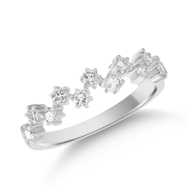 Inel din aur alb cu diamante de 0.4ct