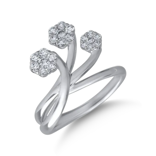 Inel din aur alb cu diamante de 0.51ct