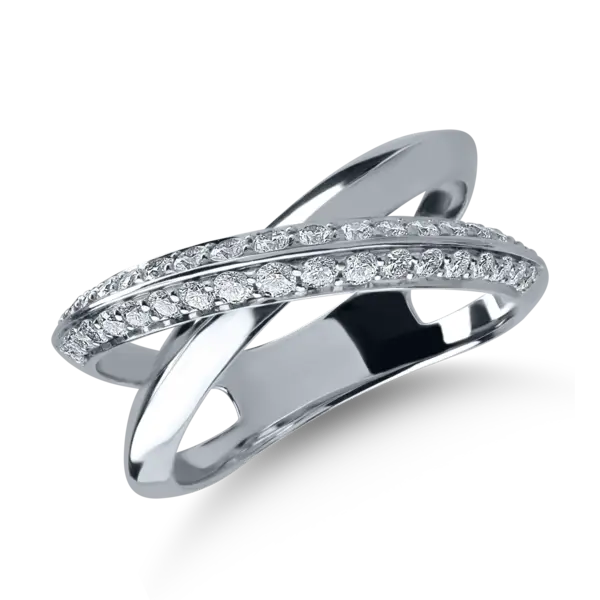 Inel din aur alb cu diamante de 0.52ct