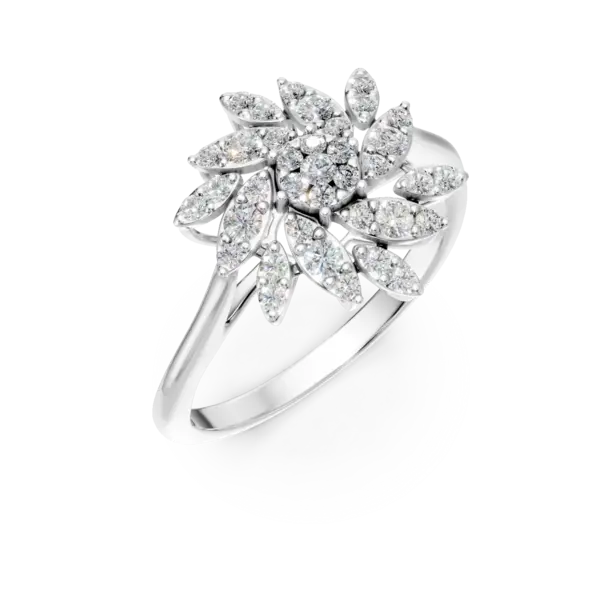 Inel din aur alb cu diamante de 0.5ct