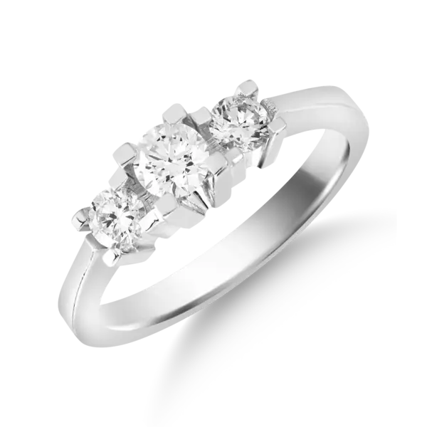 Inel din aur alb cu diamante de 0.61ct