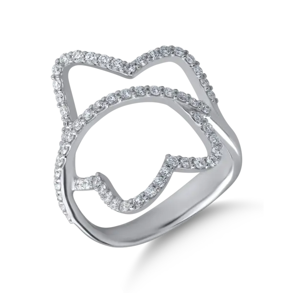 Inel din aur alb cu diamante de 0.63ct