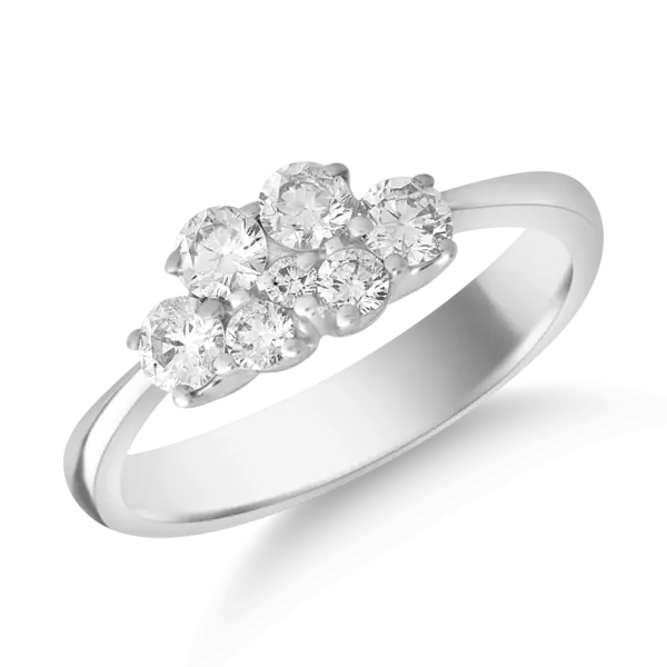 Inel din aur alb cu diamante de 0.66ct