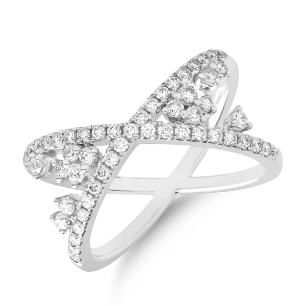Inel din aur alb cu diamante de 0.67ct