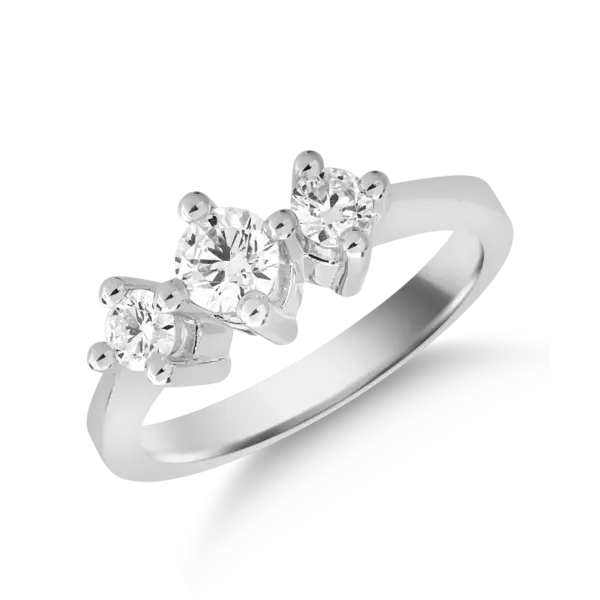 Inel din aur alb cu diamante de 0.67ct