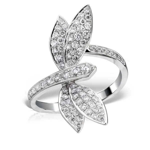 Inel din aur alb cu diamante de 0.77ct