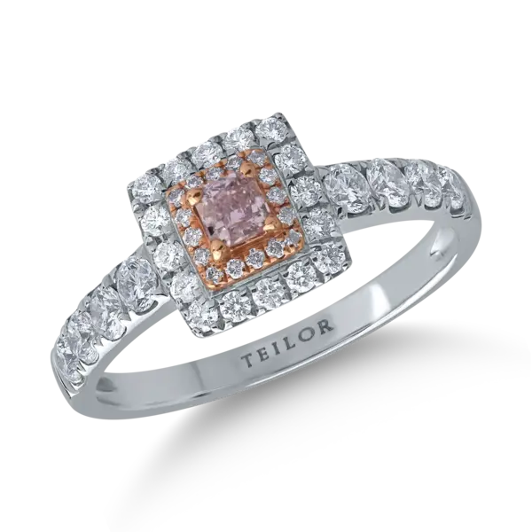 Inel din aur alb cu diamante de 0.78ct