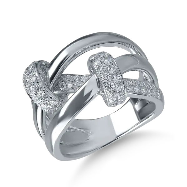 Inel din aur alb cu diamante de 0.9ct