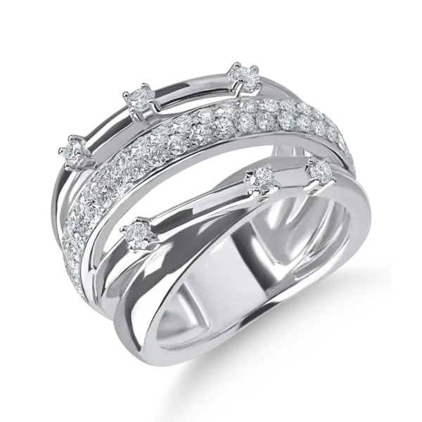 Inel din aur alb cu diamante de 0.9ct