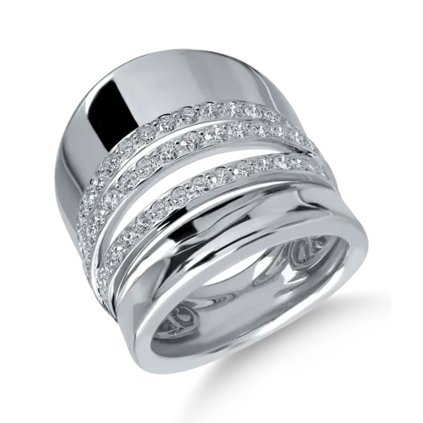 Inel din aur alb cu diamante de 1.1ct