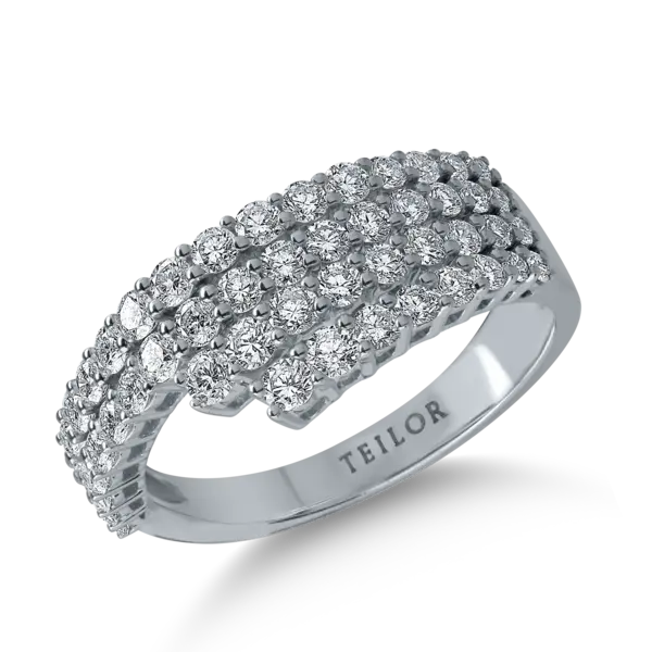 Inel din aur alb cu diamante de 1.21ct