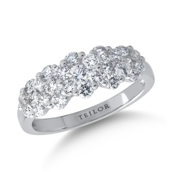 Inel din aur alb cu diamante de 1.24ct