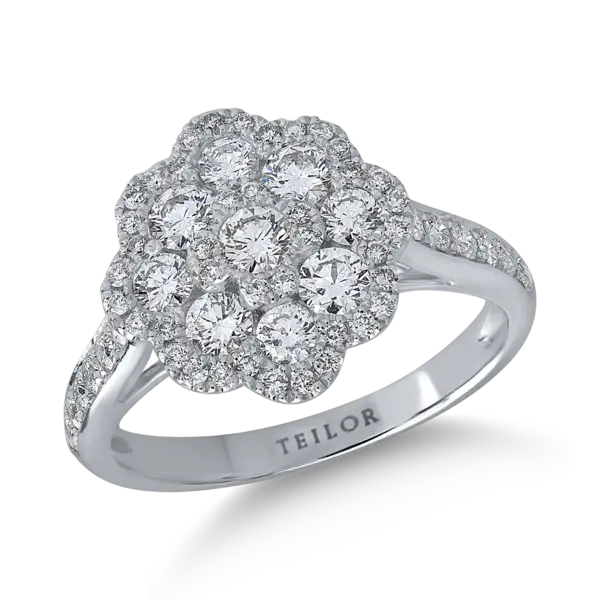 Inel din aur alb cu diamante de 1.24ct