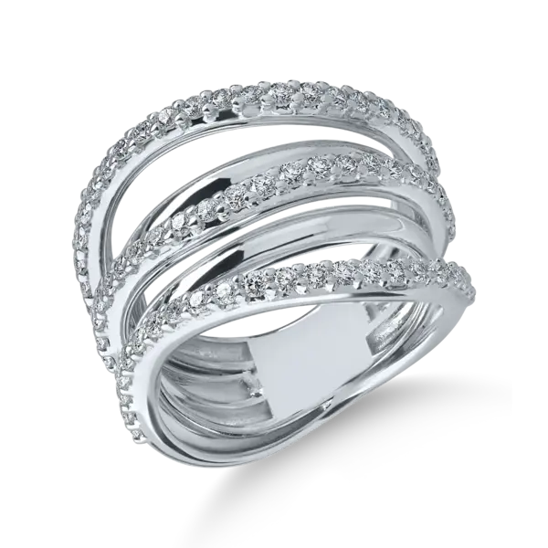 Inel din aur alb cu diamante de 1.25ct