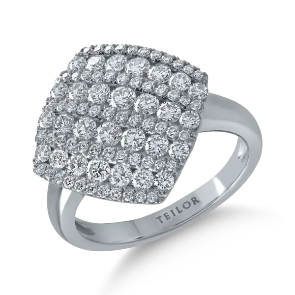 Inel din aur alb cu diamante de 1.26ct