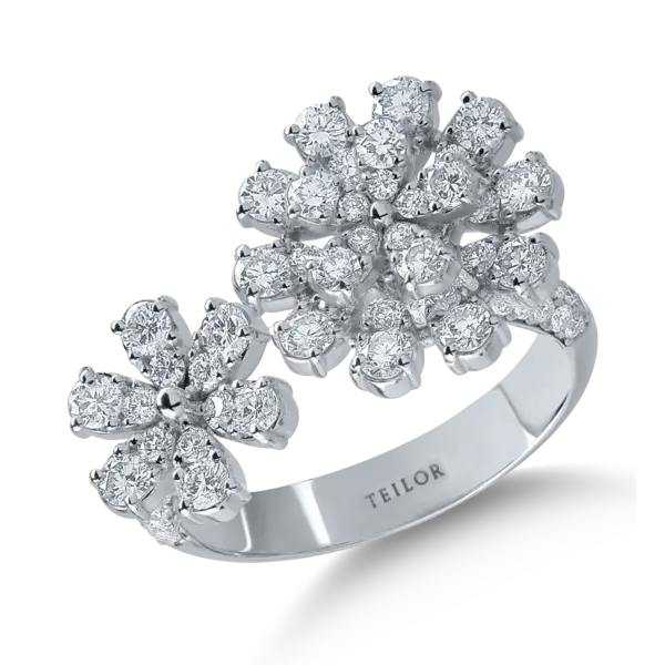 Inel din aur alb cu diamante de 1.56ct