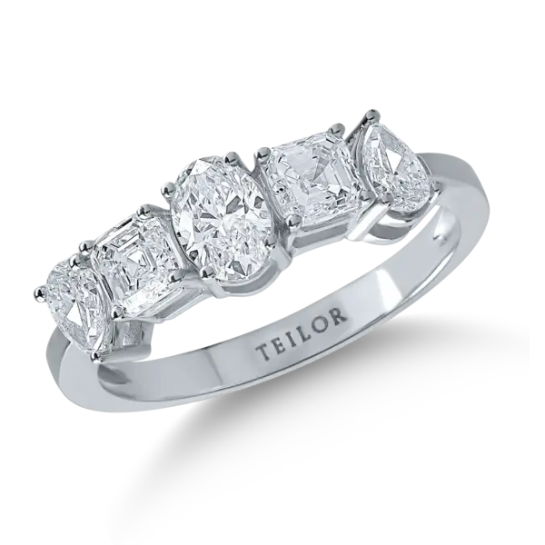 Inel din aur alb cu diamante de 1.58ct