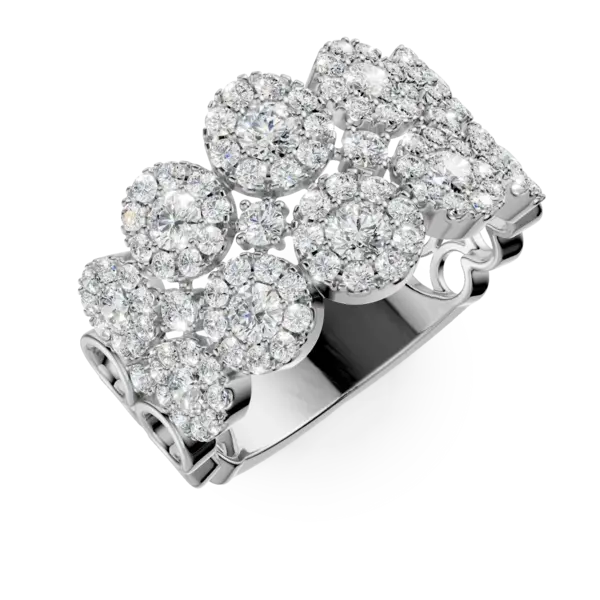 Inel din aur alb cu diamante de 1.75ct