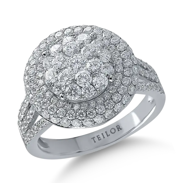 Inel din aur alb cu diamante de 1.77ct
