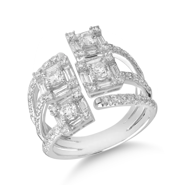 Inel din aur alb cu diamante de 1.92ct