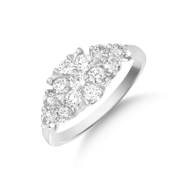 Inel din aur alb cu diamante de 1ct