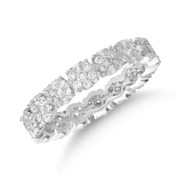 Inel din aur alb cu diamante de 1ct