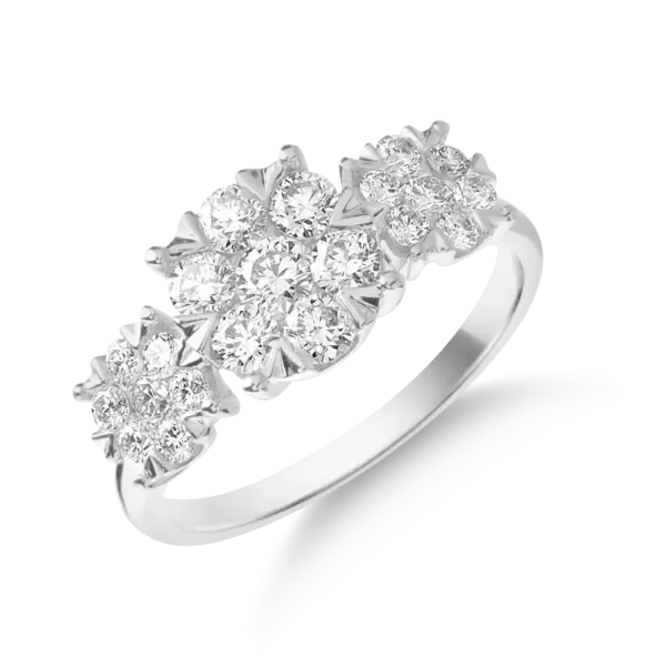 Inel din aur alb cu diamante de 1ct