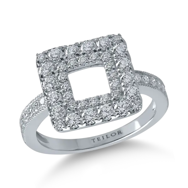 Inel din aur alb cu diamante de 1ct