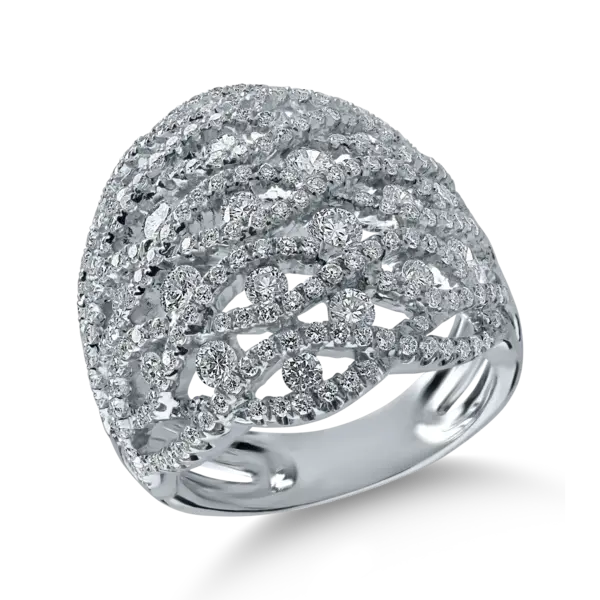 Inel din aur alb cu diamante de 2.5ct