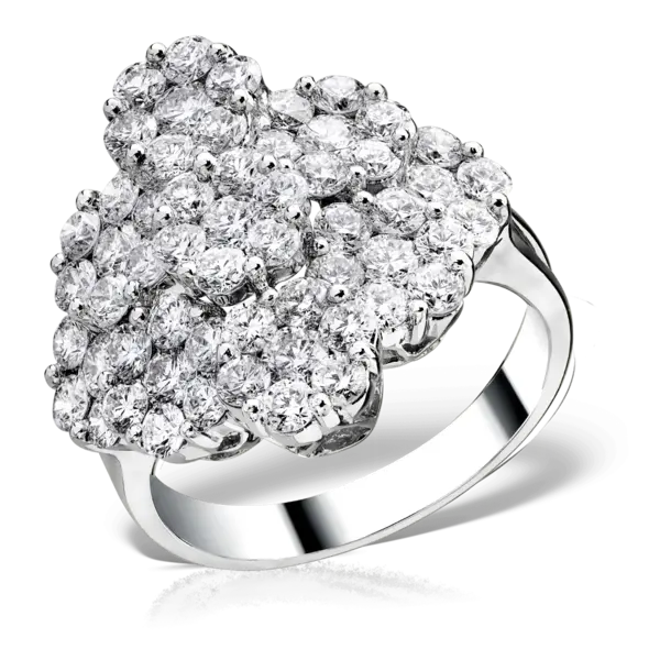 Inel din aur alb cu diamante de 2.94ct