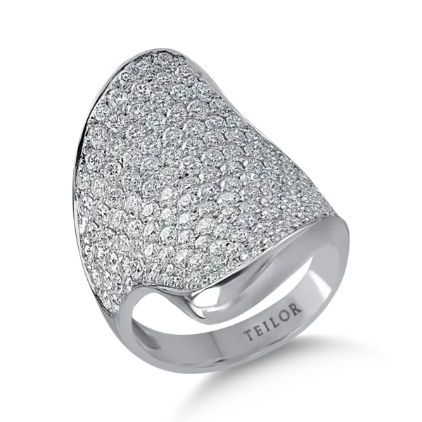 Inel din aur alb cu diamante de 2.95ct