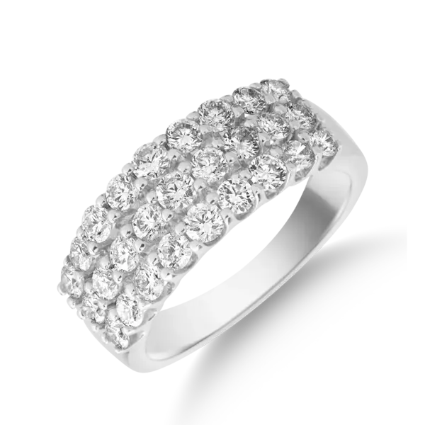 Inel din aur alb cu diamante de 2ct