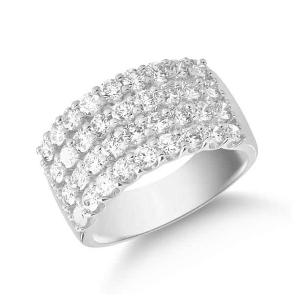 Inel din aur alb cu diamante de 2ct